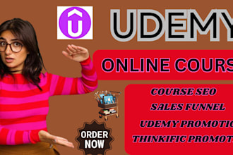 promote udemy, thinkific, kajabi online course marketing sales funnel