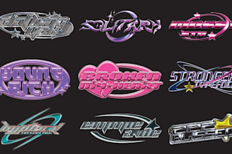 create chrome y2k and streetwear for your clothing logo
