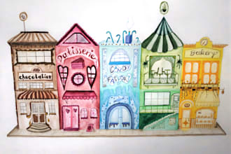 draw a childrens book illustration in watercolour style