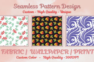 create seamless floral, damask, and abstract patterns