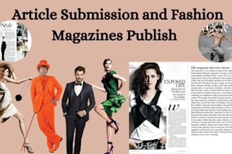 do article submission and feature in top fashion magazines