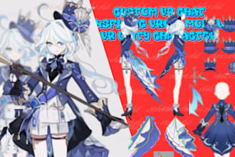 live2d to live3d anime vtuber art, live2d vrm model, anime sketch, vtuber stream