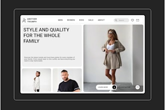 create a modern ecommerce website for your clothing store