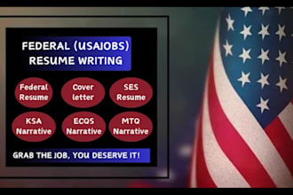 provide federal resume writing services, write federal resumes for USA jobs