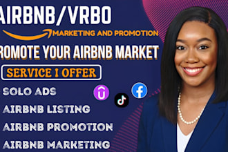 setup fb ads for airbnb travel website promotion,  airbnb listing and manager