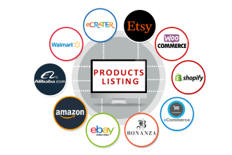 list your items on amazon ebay etsy shopify, alibaba ecrater