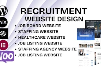 design recruitment website redesign job board staffing agency healthcare website