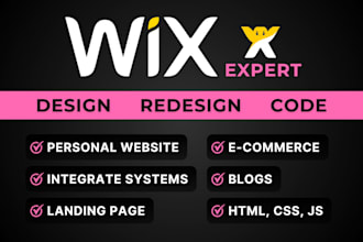 design redesign and custom code in wix website