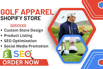 design golf apparel golf clothing golf materials golf simulator shopify website