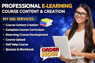 design professional elearning course content course curriculum course creation