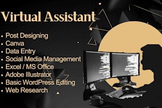 do any virtual assistant, data entry and web research job