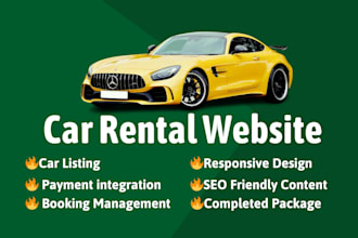 design a professional car rental website