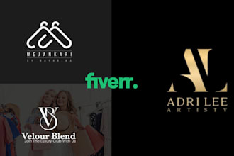 create a luxury unique clothing brand fashion logo design