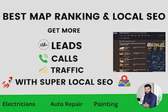 do gbp ranking and local SEO for electrician, auto repair, painting  businesses
