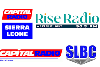 airplay your music on 20 popular radio stations in sierra leone