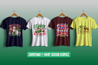 do custom christmas christian illustration t shirt design