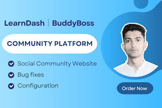 build a premium learndash or buddyboss or community website