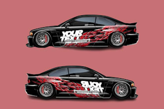 do itasha car wrap, car wrap, racing car design, food truck wrap, vehicle wrap