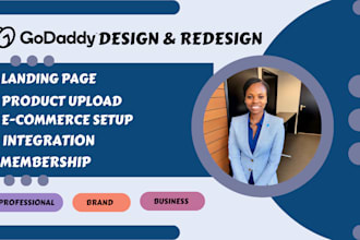 develop godaddy website, redesign godaddy website and optimize godaddy website