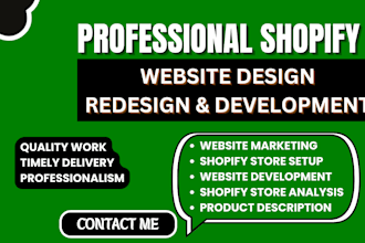 design shopify website wix ebay etsy wordpress manager store redesign creation