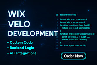 develop wix website, wix website design with wix code, wix velo, wix custom code