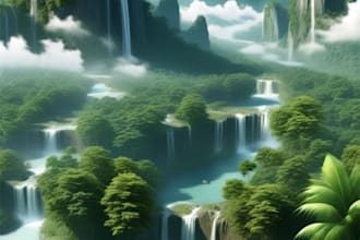 create fantasy landscape concept art