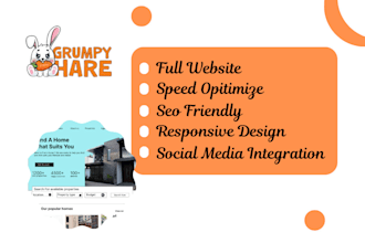 design grumpy hare real estate website carrot seo and blogs