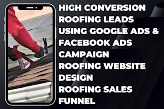 generate high conversion roofing leads using facebook ads website sales funnel
