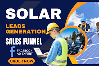 generate exclusive solar leads for solar website via facebook ads landing page