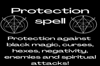 cast powerful protection spell and hex curse removal spell