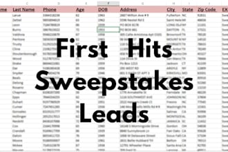 provide exclusive fresh sweepstakes leads