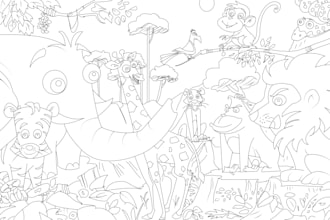 create awesome and unique coloring book pages for children and amazon KDP