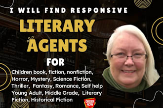 find best literary agent for movie script, fiction, children book, query letter