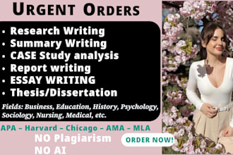 do urgent essay writing, case study analysis, research and summary writing