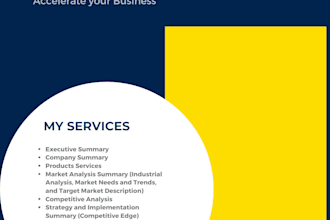 write business plans and do market research for startups