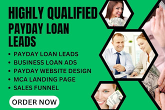 generate qualified payday loan leads business loan  ads mca loan landing page