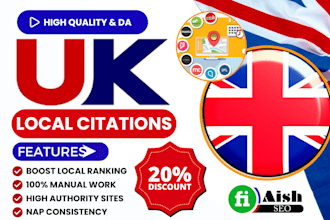 do top 350 UK local citations and directory submission