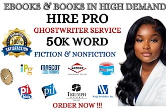 ghostwrite 50,000 words ebook as a ghost book writer
