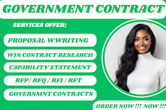 draft bid proposal to win government contract, rfp rfq and uk tender contract