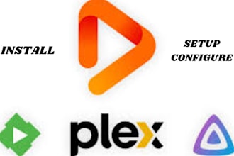 setup plex emby jellyfin stremio on synology nas, qnap ubuntu radarr bazarr ombi