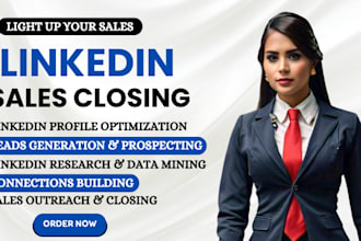 linkedin leads, high ticket sales closer sales representative appointment setter