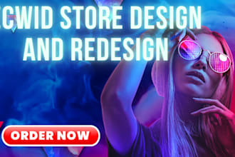 set up a complete ecwid store, redesign and design an ecwid store