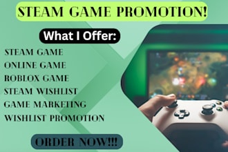 do your steam game promotion to boost your steam wishlist