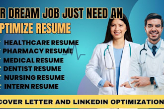 write federal resume writing, medical resume, ats resume and cover letter CV