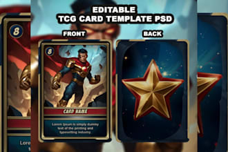 create card game template tcg, ccg, card game, oracle board , frame illustration