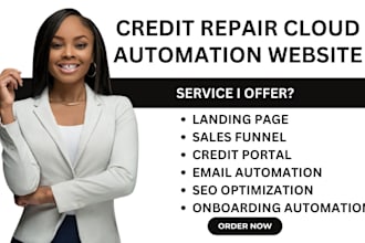 design credit repair website credit repair cloud onboarding automation website