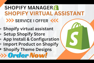 be your shopify manager shopify expert virtual assistant