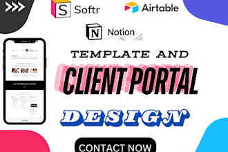 build softr client portal with airtable database, airtable automation and make