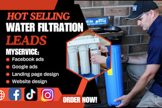 generate water filtration leads water heater installation repair leads website