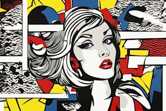 draw pop art or roy lichtenstein style